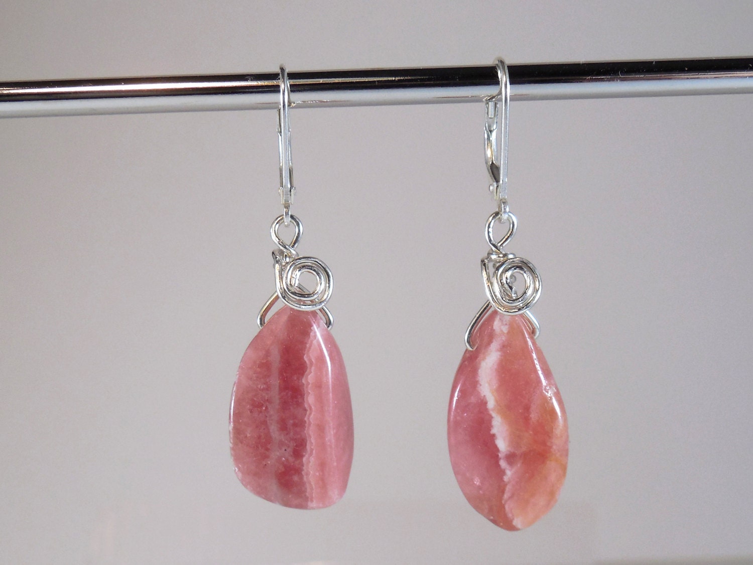 Rhodochrosite Earrings