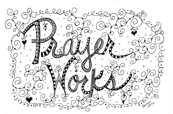 Christian Inspirational Original Doodle Print by PunkinPrims