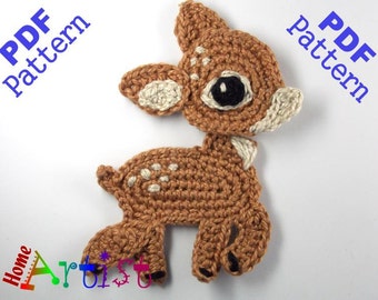 Deer Crochet Applique Pattern