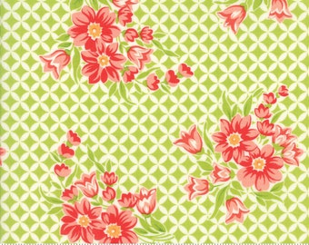 Handmade - Gwendolyn in Green: sku 55146-14 cotton quilting fabric by Bonnie and Camille for Moda Fabrics - 1 yard