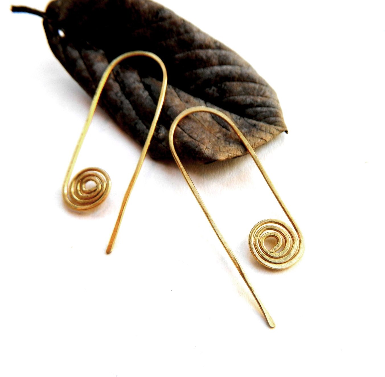 Spiral Thread Through Earrings TT112 by UrbanEclecticJewelry