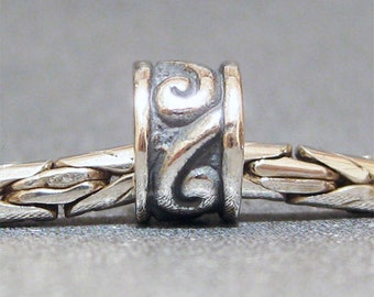 Sterling Silver Slider No. 22, Spacer Big Hole Bead fits European Charm Bracelets