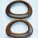1 pairs of wooden bag handles ( brown ) supply wood size 7"