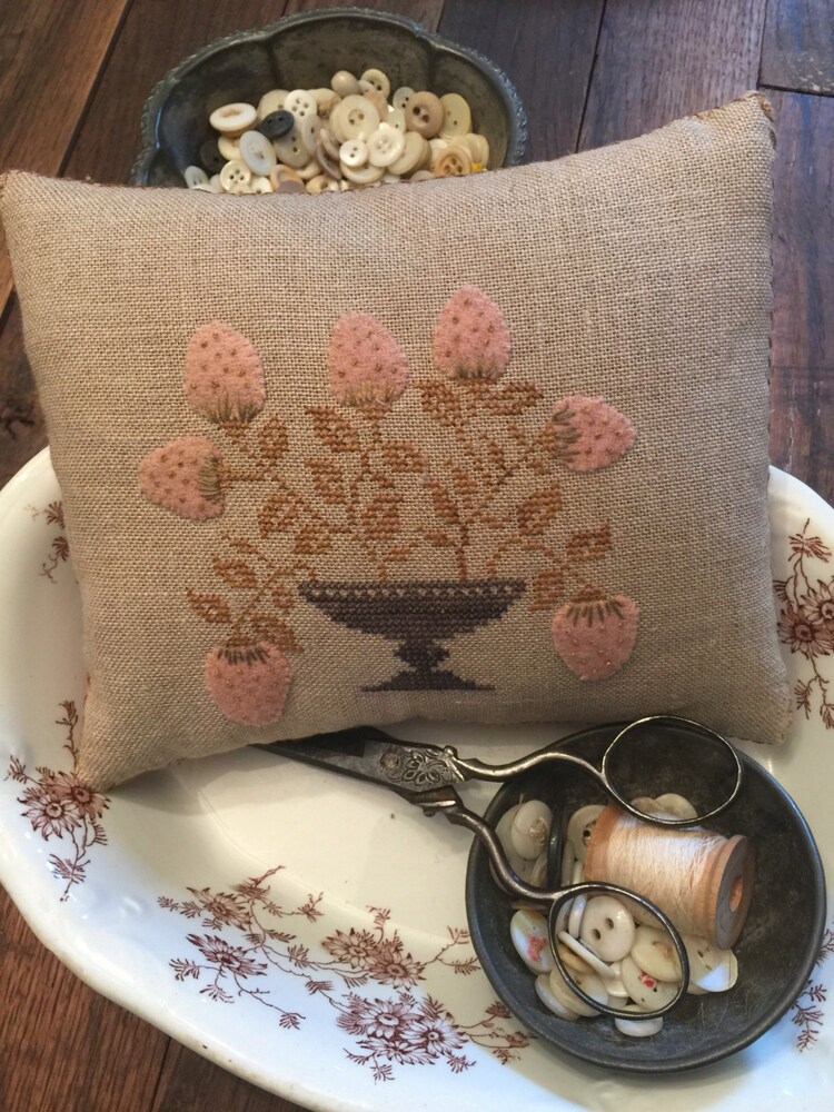 Pale Pink Large Strawberry Urn Pinkeep by StacyNash on Etsy