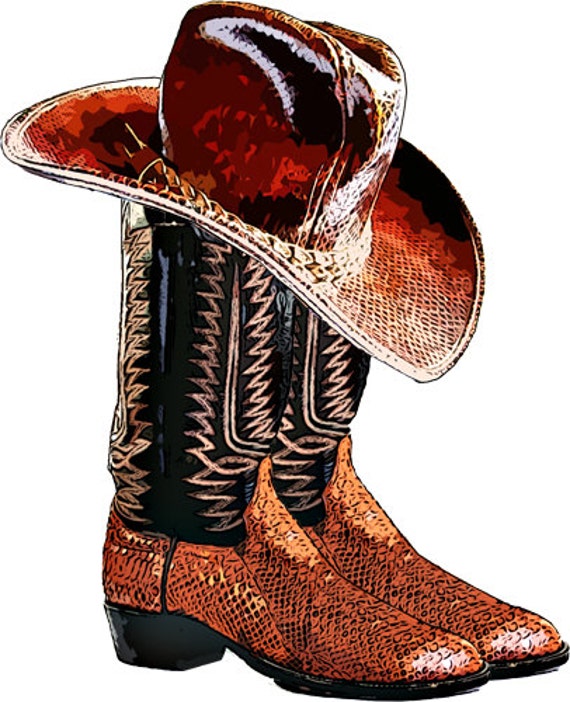 clipart cowboy boots and hat - photo #47
