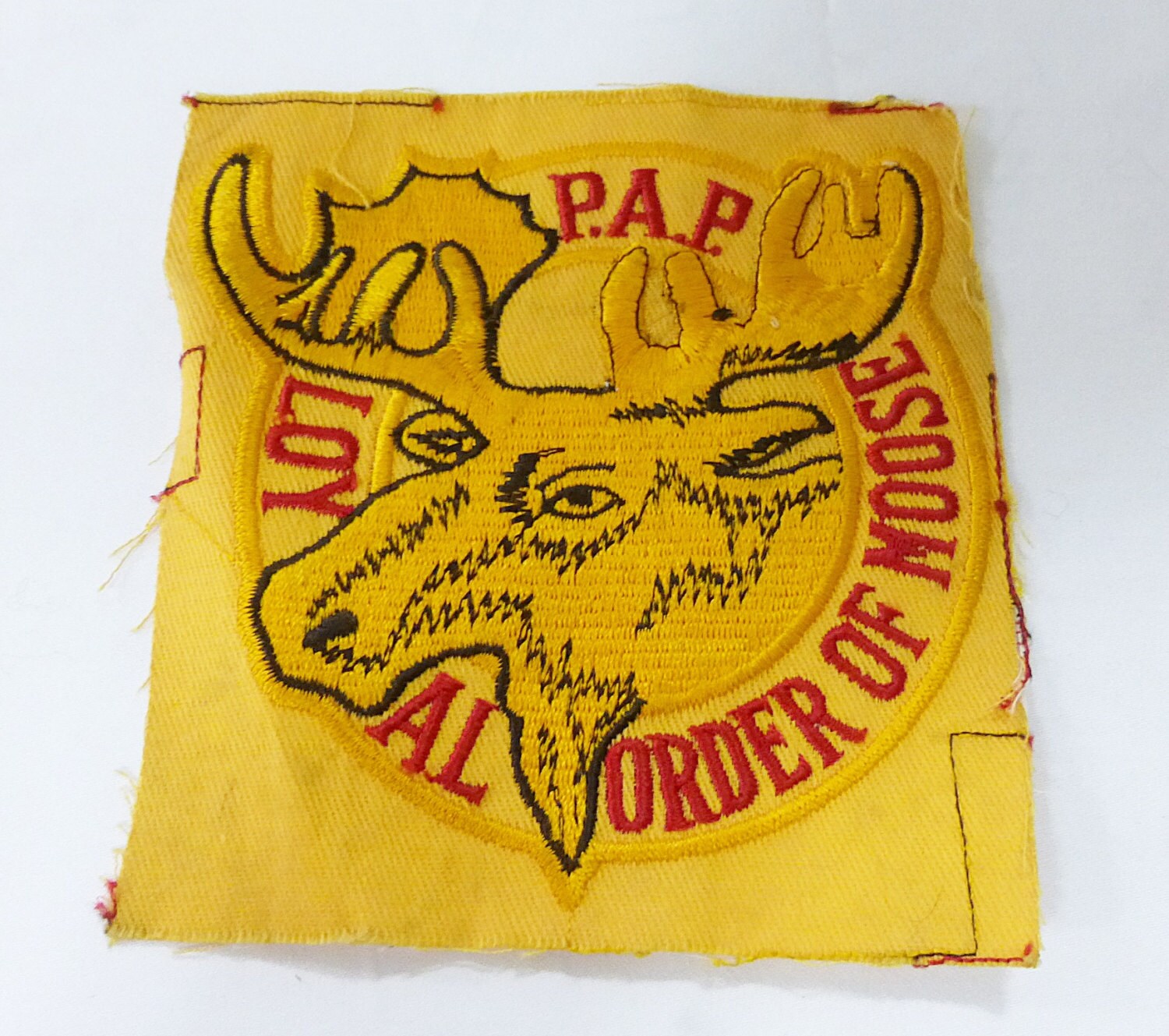Vintage pap loyal order of moose embroidered emblem patch