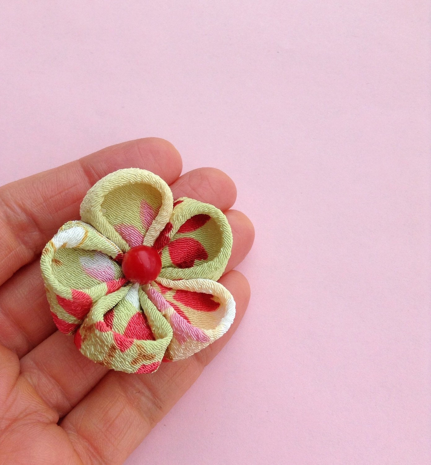 large flower lapel pin