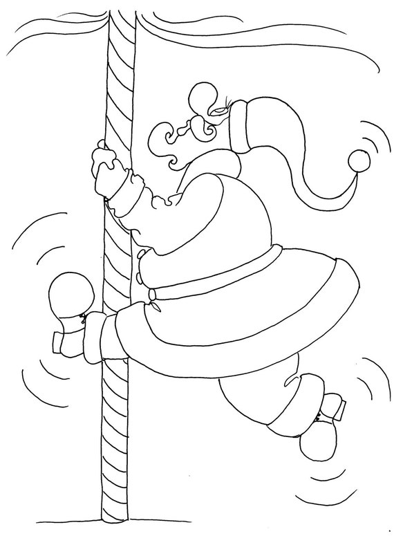 Download North Pole Dancing Christmas Coloring Pages for Adults from