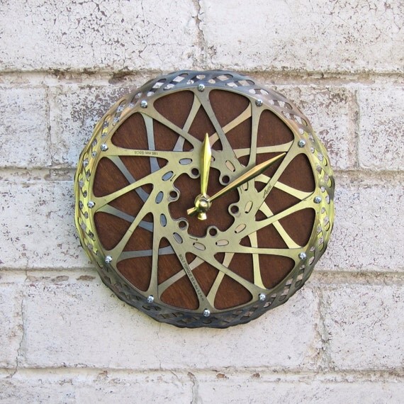 Recycled Avid Double Bicycle Disc Brake Rotor Wall Clock