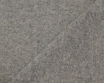 Large Dark Grey Herringbone Felted Wool Fabric Perfect for Rug Hooking, Quilting, Applique, and Crafts by Quilting Acres