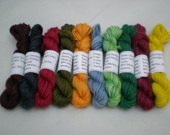 Mini Skeins - Sweet Georgia Tough Love Sock 5 g set of 10 (set 1)