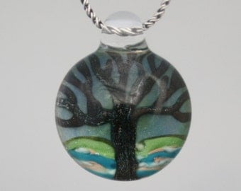 Glass Pendant - Tree Of Life - Hand blown Glass Lampwork Pendant