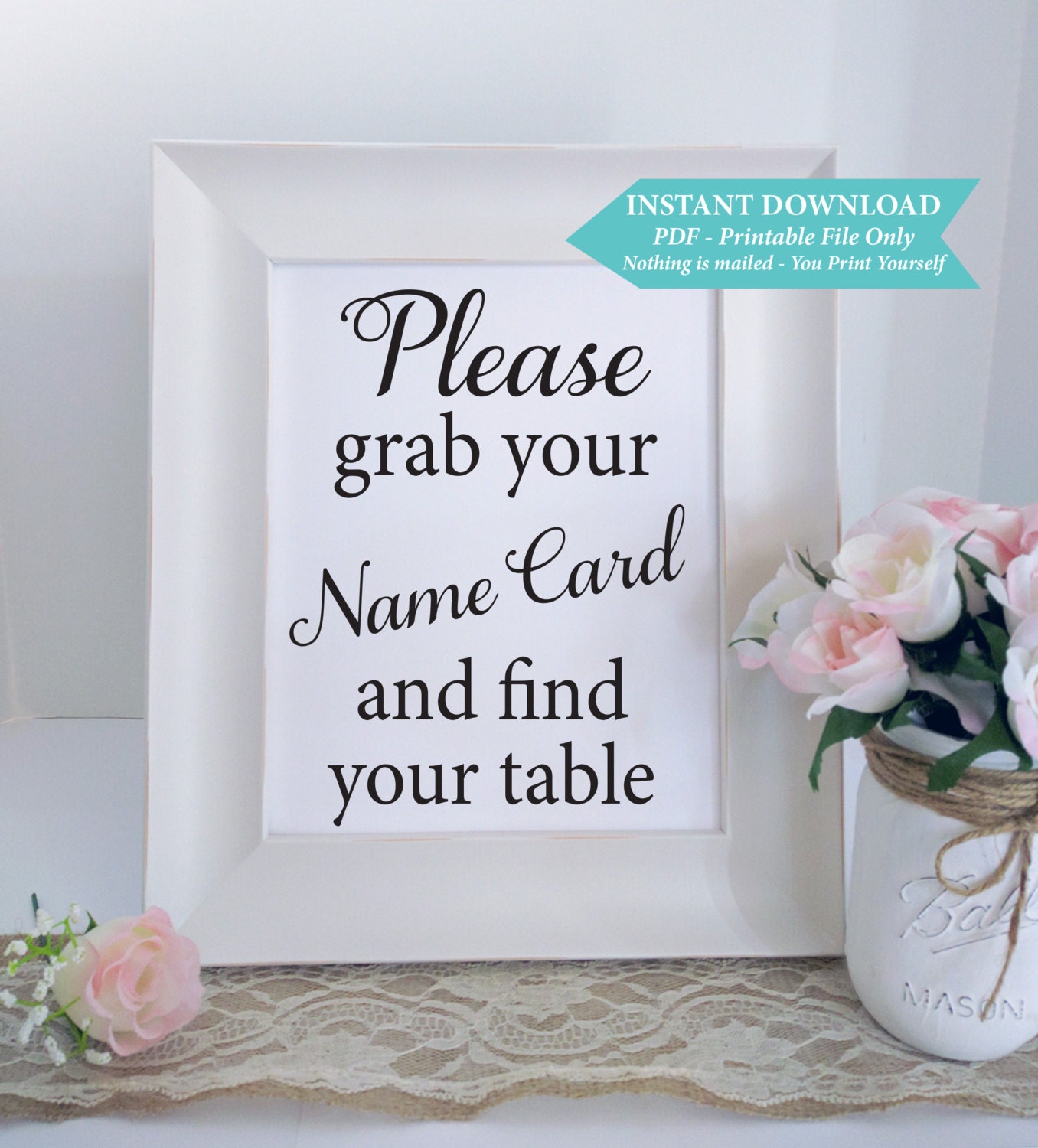 Find Your Table Printable Wedding Signs Instant Download