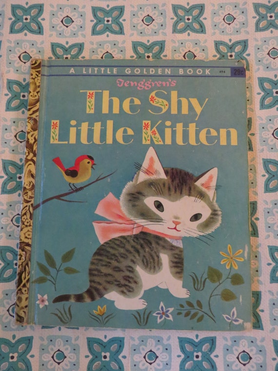 Vintage The Shy Little Kitten Little Golden book 1946