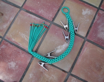 Stuffed Animal Hanging Macrame , Display Organizer, Hanging Toy Holder, Hanging Storage Organizer, Garage Accessory, Hanging Tool Holder