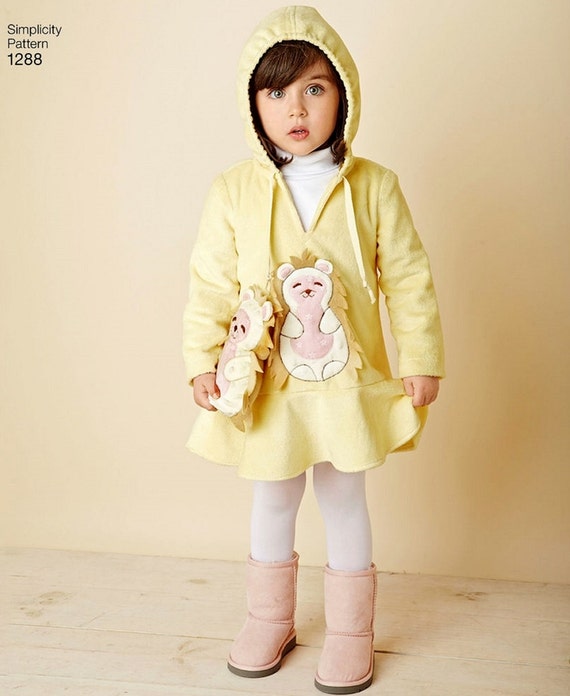 Toddlers' Fleece Dress Pattern, Toddlers' Fleece Jumper Pattern, Fleece