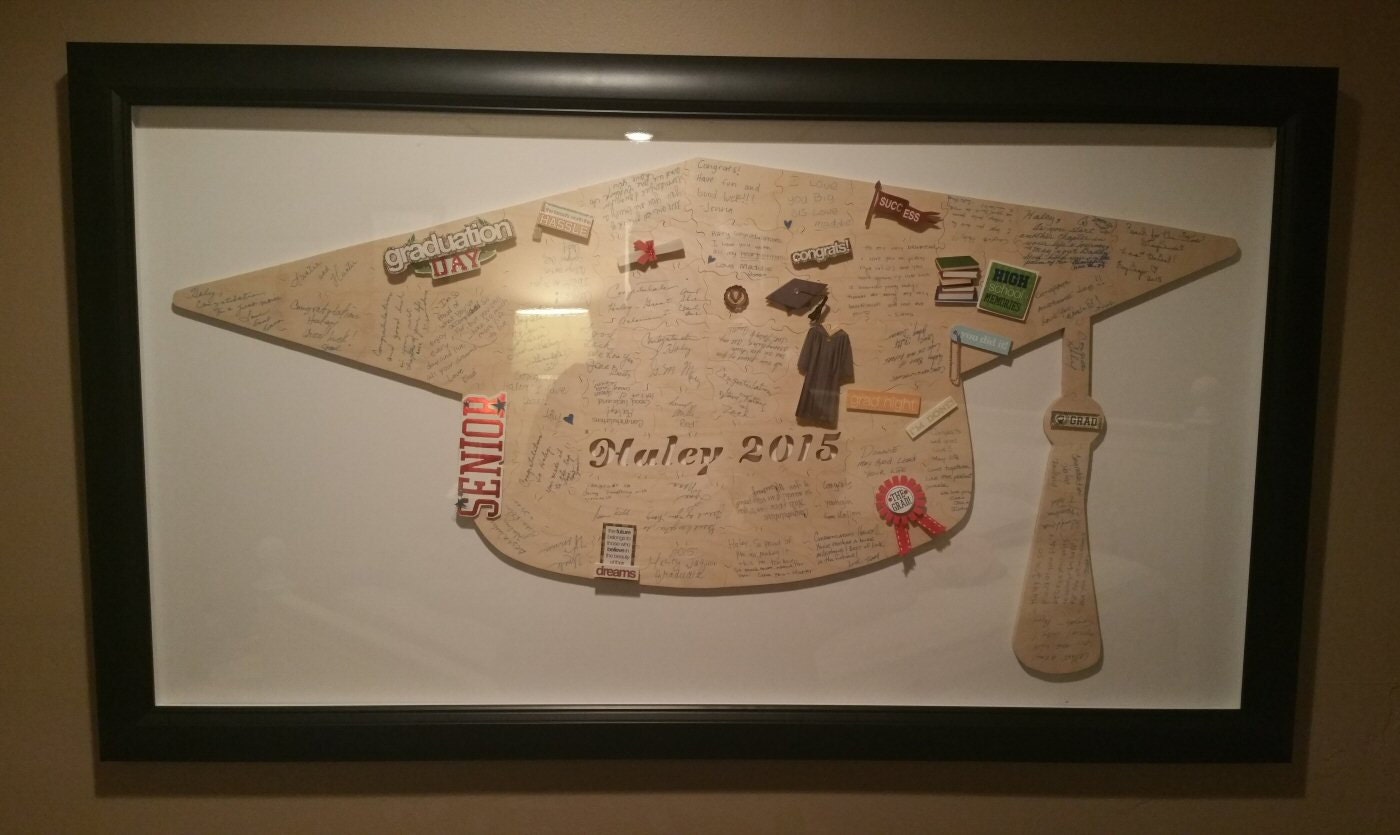 Graduation Guest Book puzzle for Graduation Party unique Hand