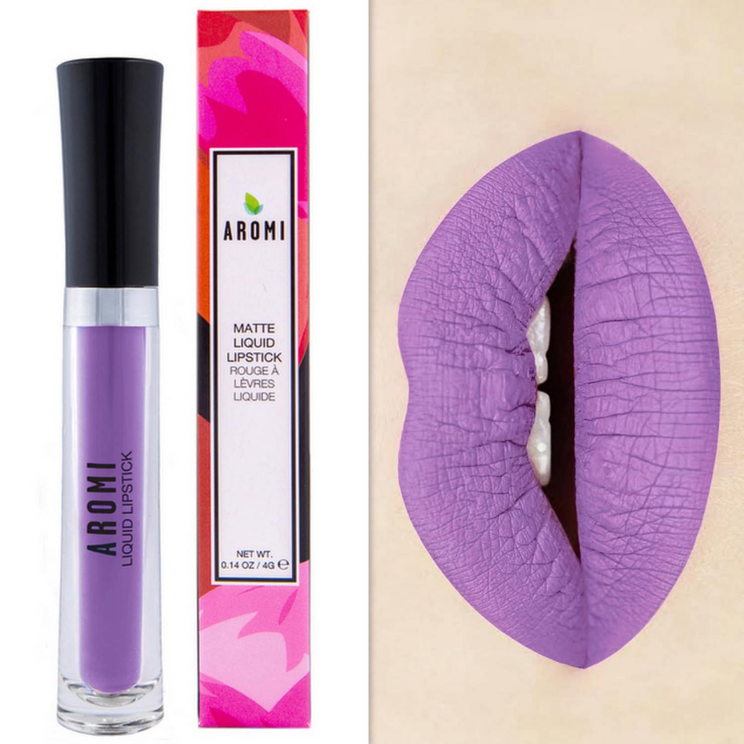 Lavender Fields Matte Liquid Lipstick. Purple. Glossy to