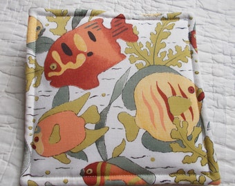 Fish Quilted Hot Pad /Pot Holder/mini quilt
