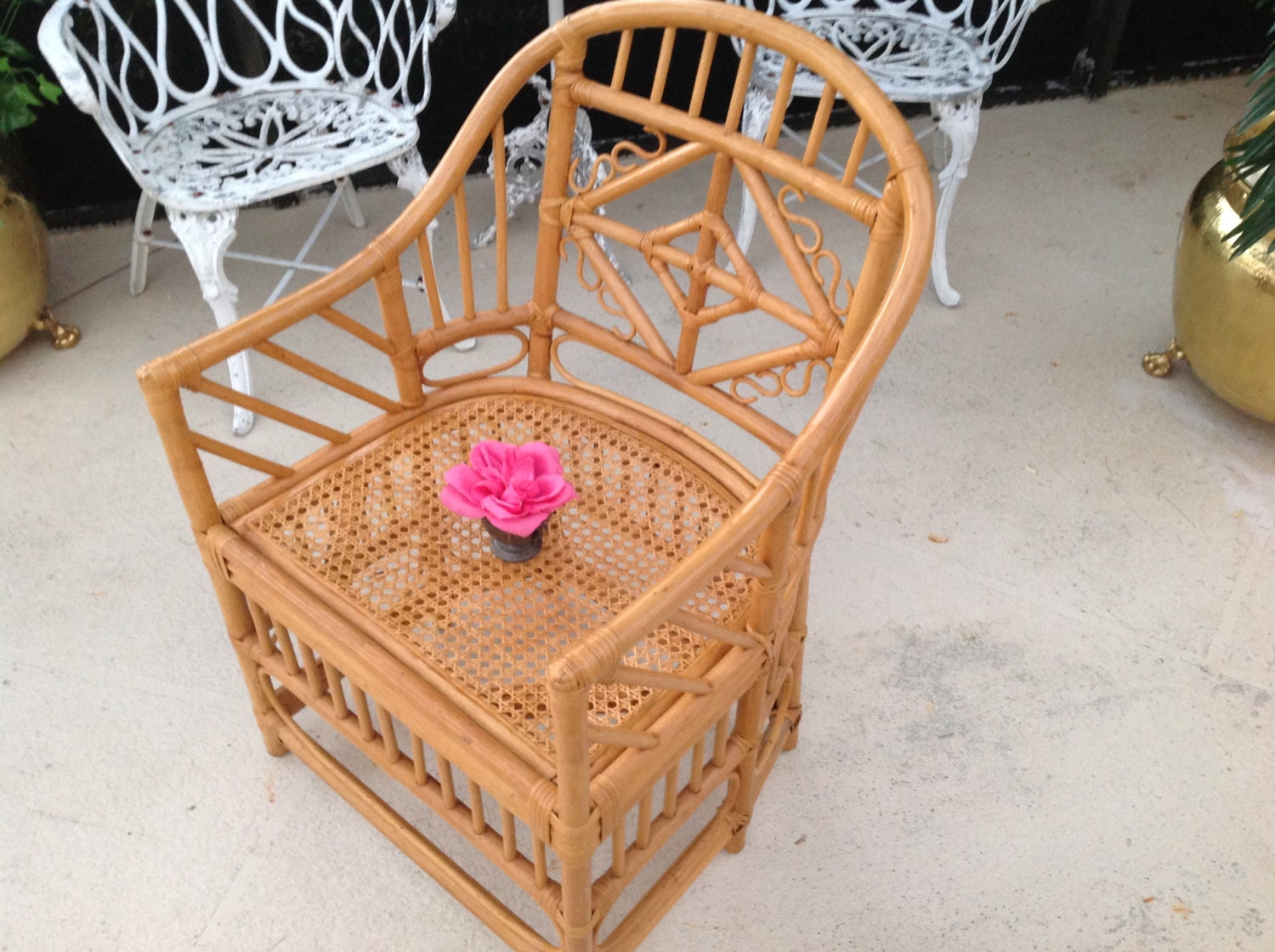 Brighton Style Chair RATTAN ARM CHAIR / Brighton Style Rattan Chair