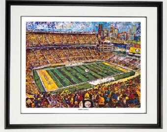 Pittsburgh Steelers wall art, Steelers Heinz Field, Framed print, Heinz Field Stadium, man Cave art, by Johno Prascak