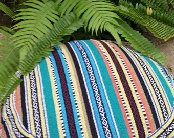 Exotic Lima Hasina Cotton Fabric Round Buckwheat Hull Meditation Cushion