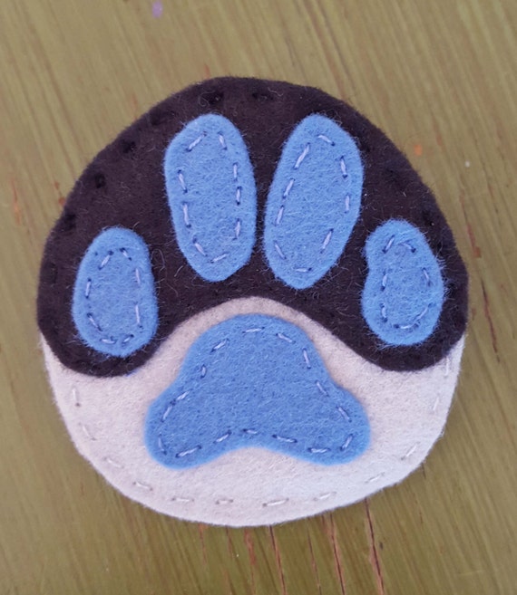 furry glove paw pattern template