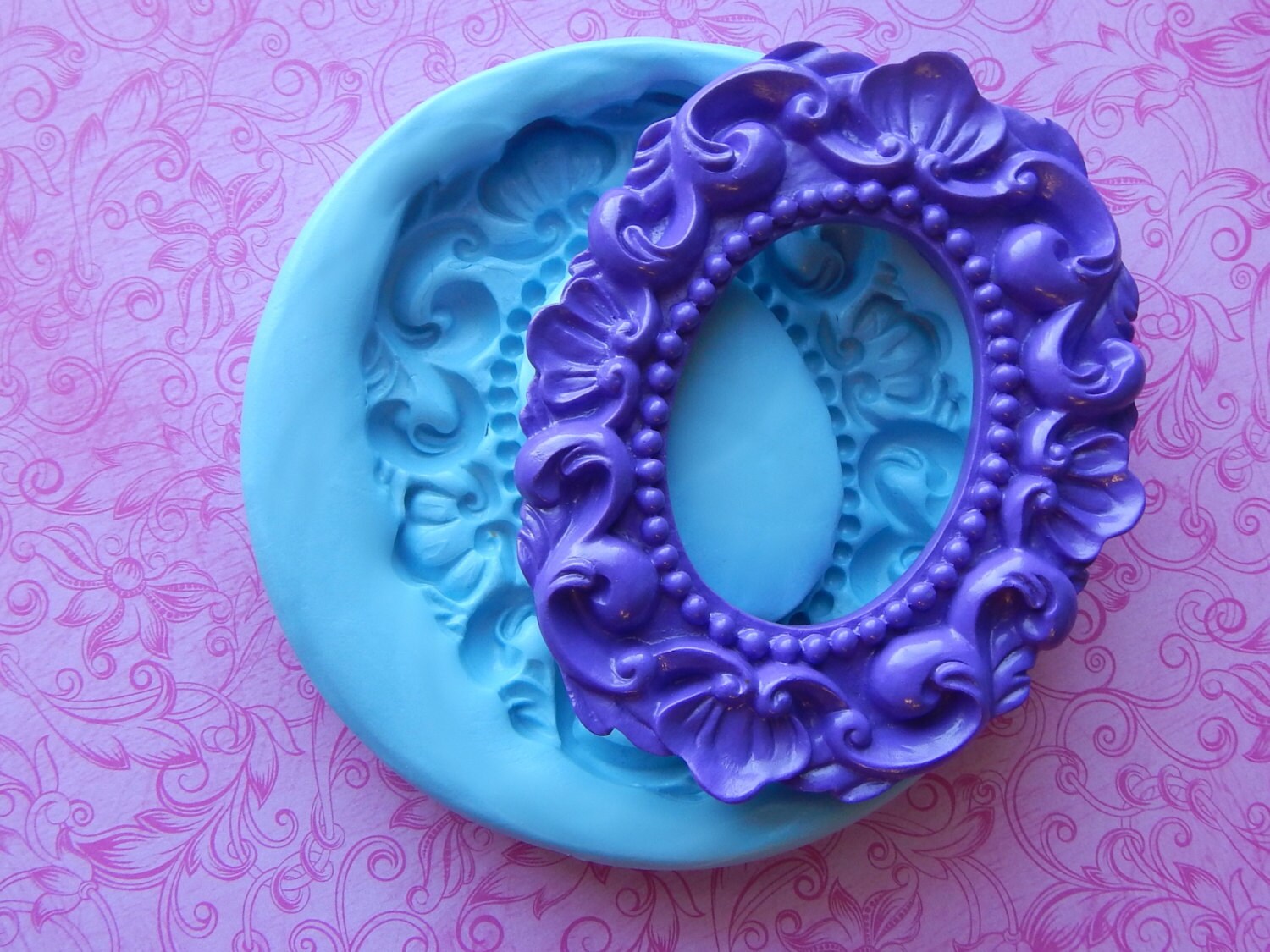 Picture Frame Silicone Mold Polymer Clay Resin Fondant Molds