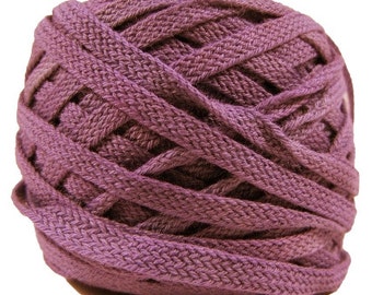 Flat Braid, 100% Organic Cotton, 25 Yards, Hand-Dyed, Lilac