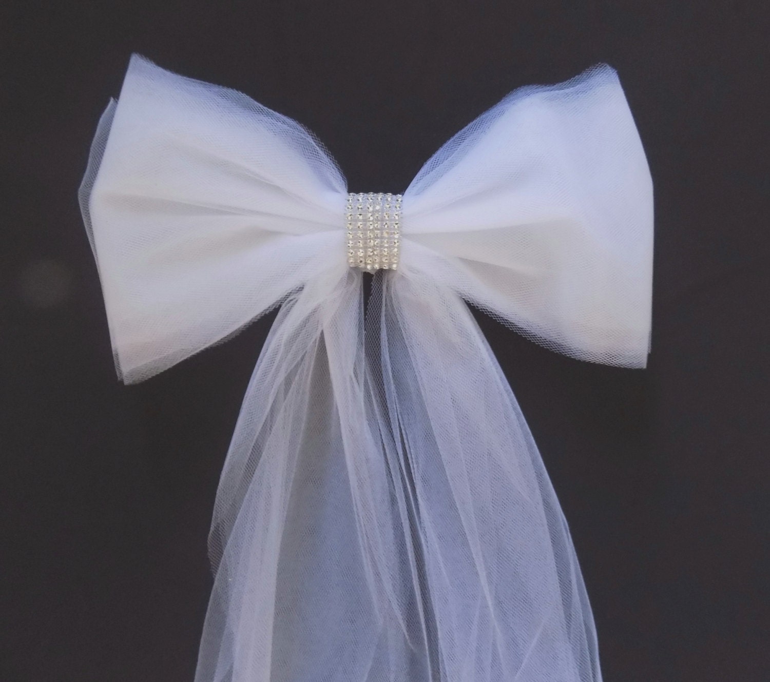 set of 6 pew bows in tulle with rhinestones pew decorations set of 6 pew bows in tulle with rhinestones pew decorations