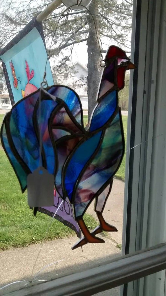 Beautiful Stain Glass Chicken By Lindasequinedesigns On Etsy