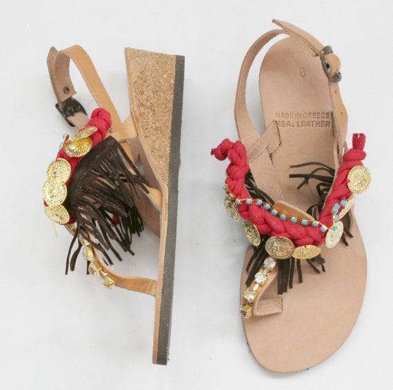 half price bohemian wedge sandals 39 us 8 8 5 boho sandals half price bohemian wedge sandals 39 us 8 8 5 boho sandals