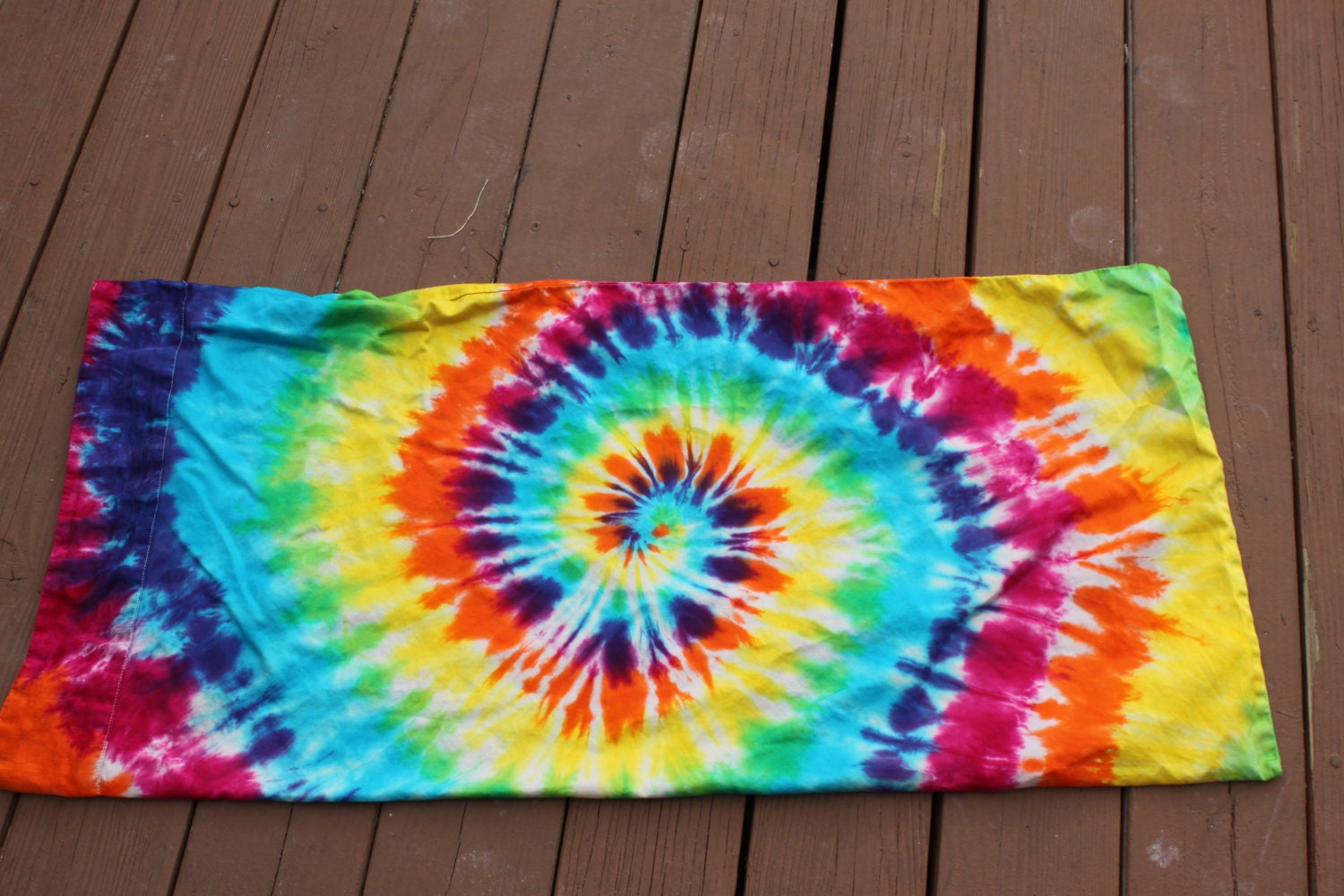 Tie Dye King size pillowcase upcycled