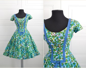 1950s Cotton Print Dress