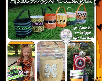 Halloween Bucket Monogrammed Halloween Bucket Personalized Halloween Bucket