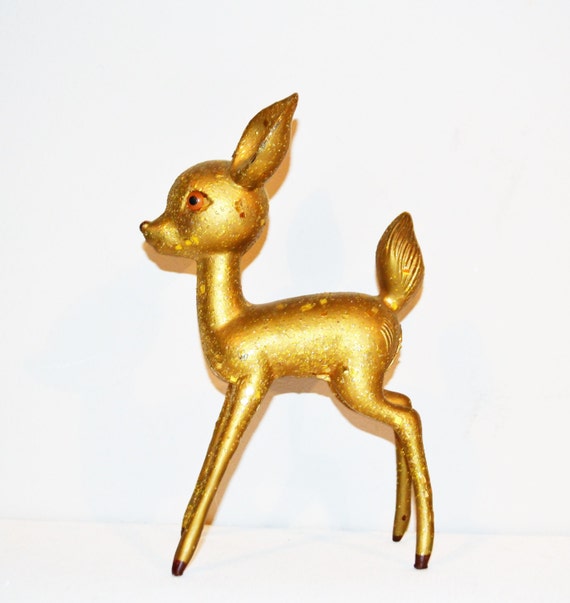 Vintage Deer Gold Sparkle