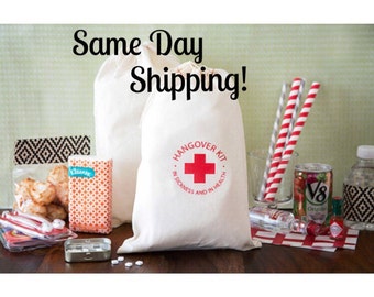 Hangover Kit Bags - Bachelorette party bags - In Sickness and In Health bags - Bachelorette Hangover Kits - Large Hangover Kits - Hen Party