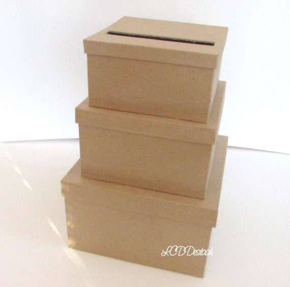 DIY Wedding Card Box Sqaure 3 tier card Box larger size