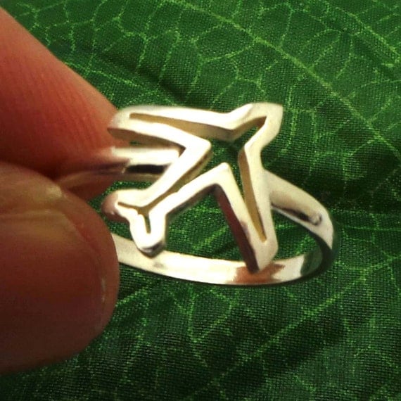silver plane ring travel ring travel jewelry plane silver plane ring travel ring travel jewelry plane