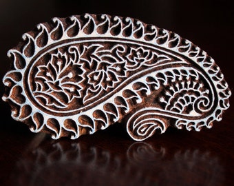Indian wood stamp, Pottery stamp, Textile stamp, Blockprint stamp, Handprint Stamp- Paisley