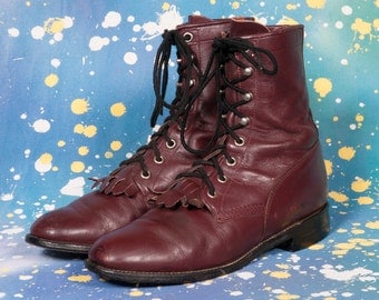 JUSTIN Women's Lacer Boots Size 7 B