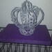 Silver  or gold wire crown centerpiece