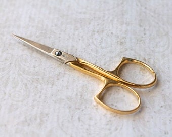 3-1/2" SOLINGEN Ring embroidery scissors : German ciseaux de broderie cross stitch Mother's Day gift for her tool notion