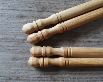 Teak Wood Chopsticks Hairpin Rounded on the Top Unique Design AAA+ High Quality Lifetime Usage