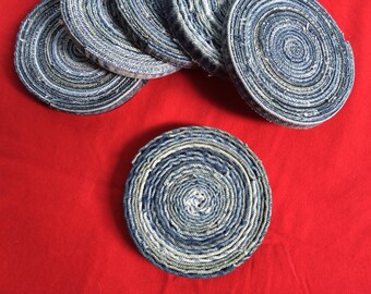 Recycled denim coasters/hot pads/plant pads