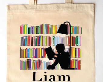 Library book bag | Etsy