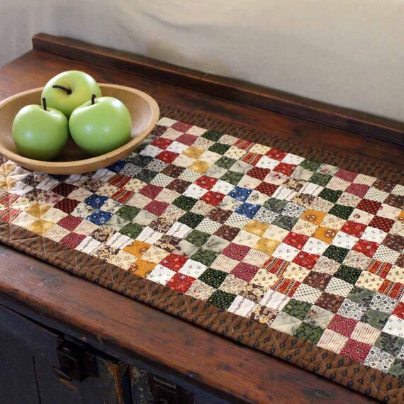 Scrappy 4 Patch Table Runner