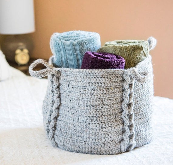 Crochet Pattern Entwined XL Basket Crochet Pattern