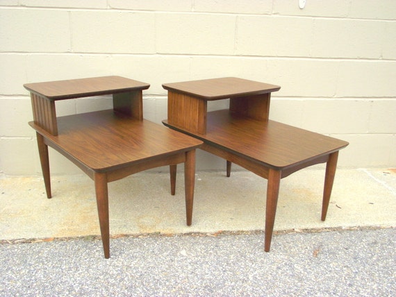 Mid Century Modern Two Tier End Table Pictures