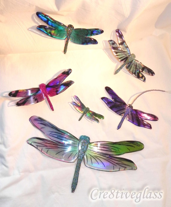 Sparkling Iridescent resin Dragonfly for brooches pendants